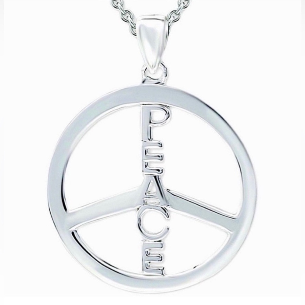 Giani Bernini Sterling Silver 'Peace' Pendant Necklace